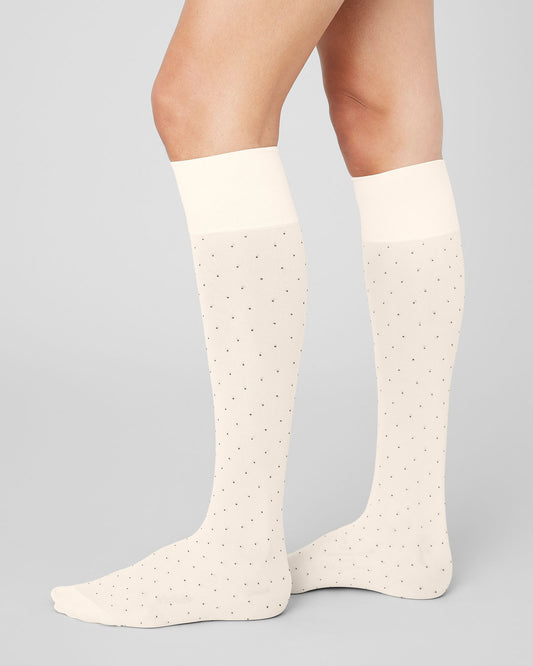 SWEDISH STOCKINGS EIRA PETITE DOTS Knee-Highs, ivory