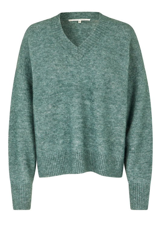 SECOND FEMALE BROOK KNIT LOOSE Pullover, balsam green