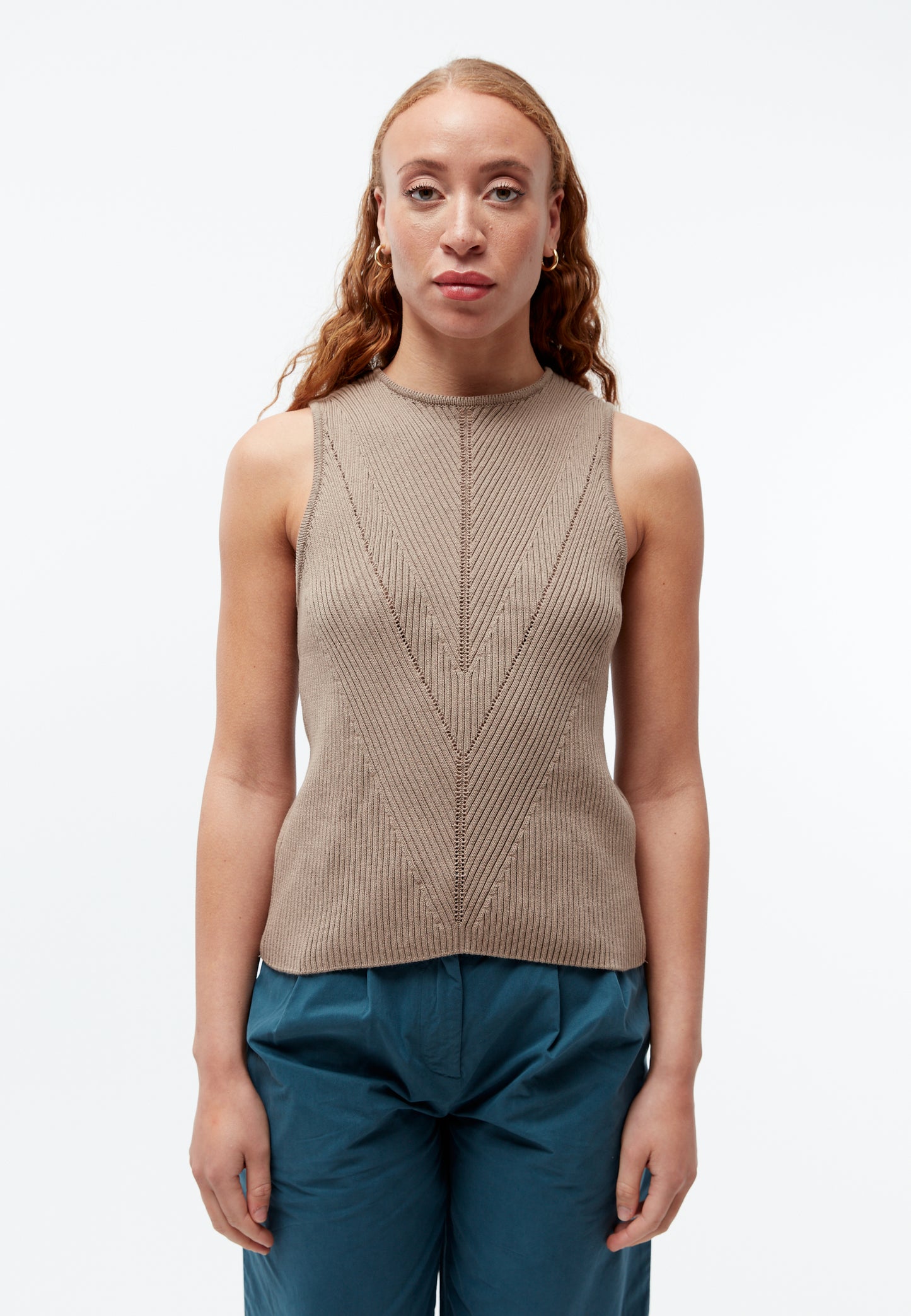 GIVN BERLIN COURTNEY Top, light taupe