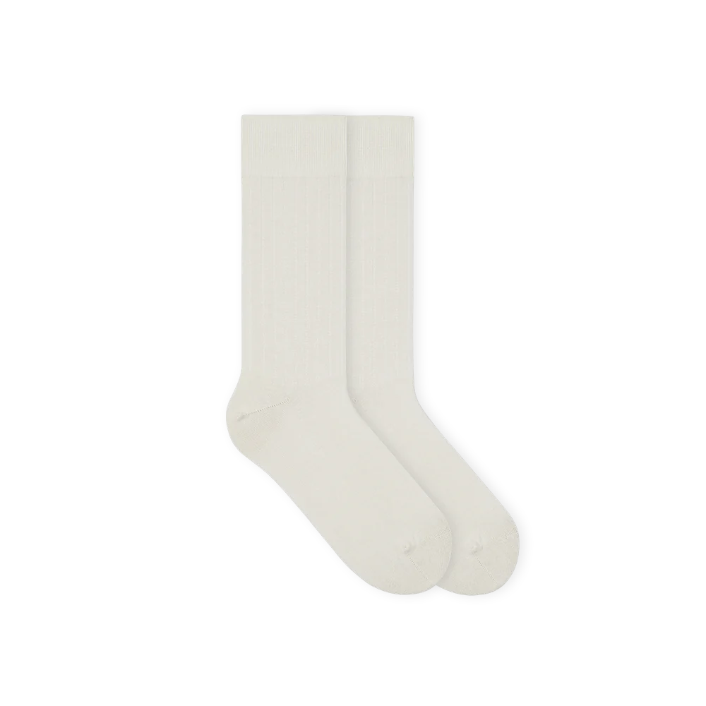 VON JUNGFELD SORRENT RIPP Socken, creme