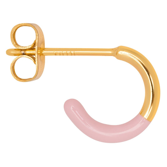 LULU COPENHAGEN HOOP HALF DIP Ohrring, light pink/gold