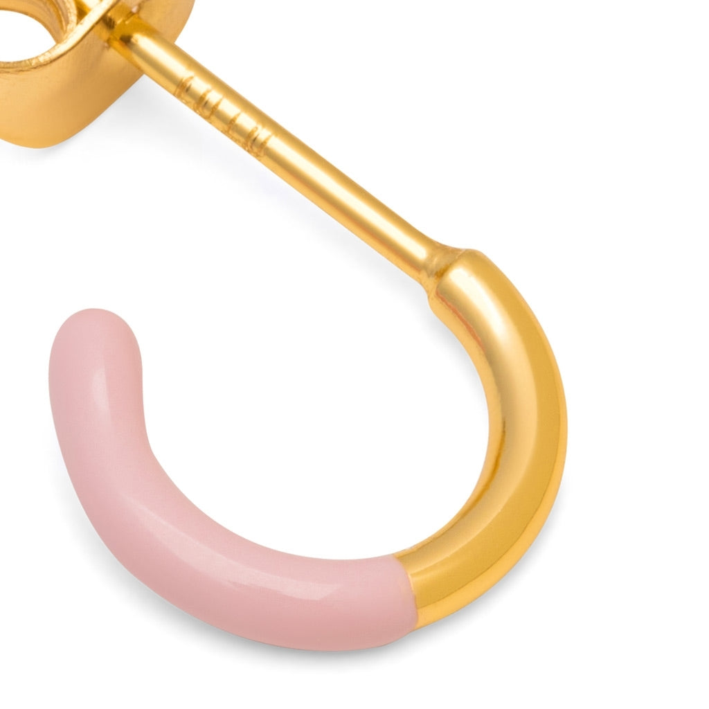 LULU COPENHAGEN HOOP HALF DIP Ohrring, light pink/gold