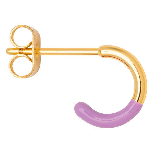 LULU COPENHAGEN HOOP HALF DIP Ohrring, purple/gold