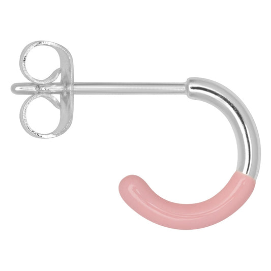 LULU COPENHAGEN HOOP HALF DIP Ohrring, light pink/silber