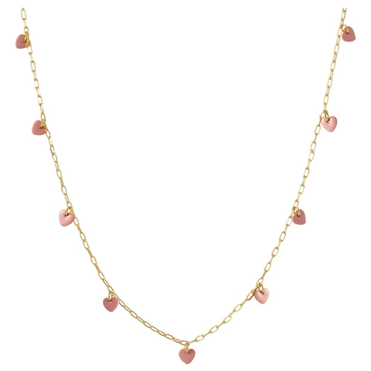 LULU COPENHAGEN LOVE U Kette, burnt coral/gold