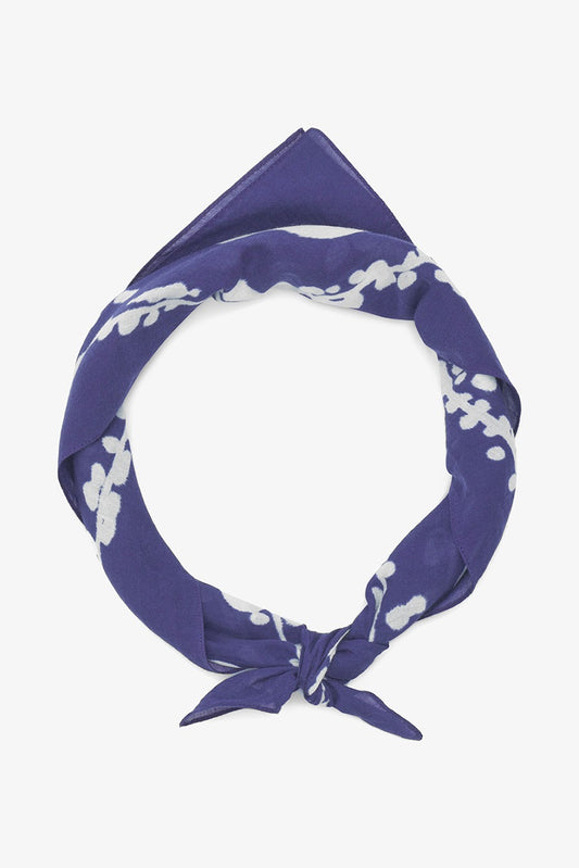 ROTHOLZ FLOWERY Bandana, dark navy