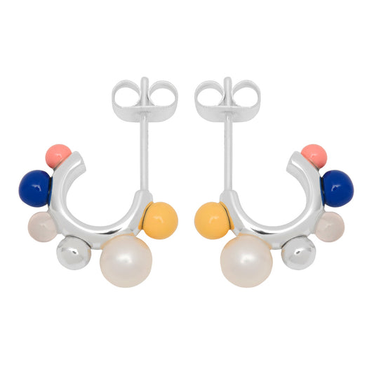 LULU COPENHAGEN SPACE HOOPS Ohrringe, silber