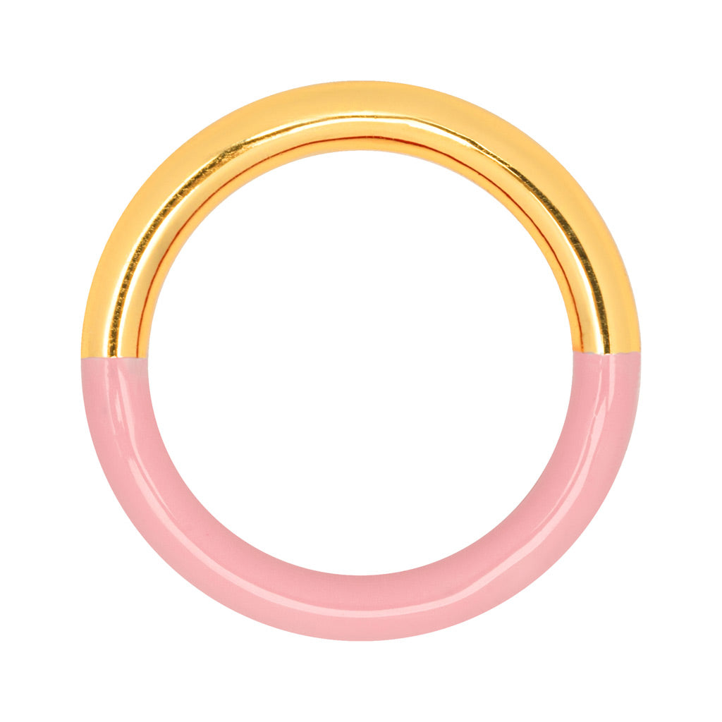 LULU COPENHAGEN DOUBLE COLOR Ring, gold/light pink