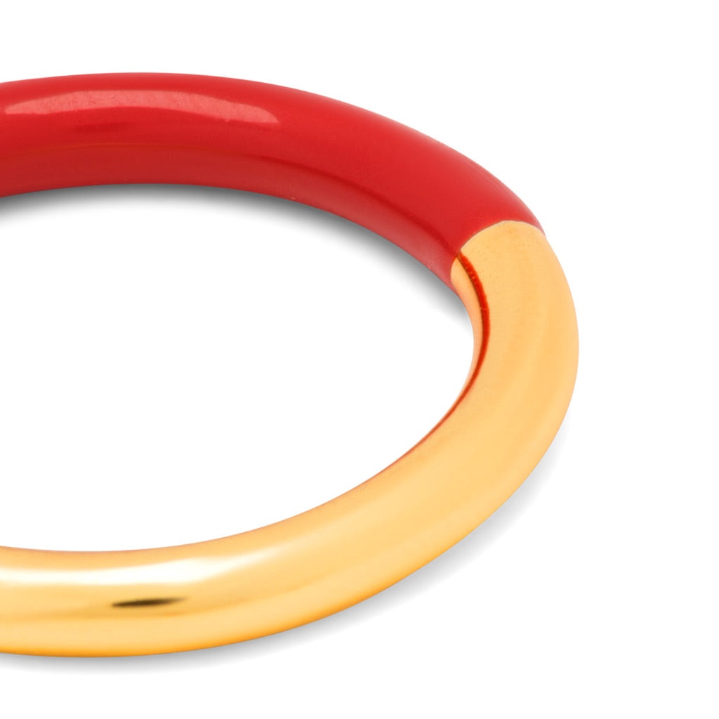 LULU COPENHAGEN DOUBLE COLOR Ring, gold/passion red