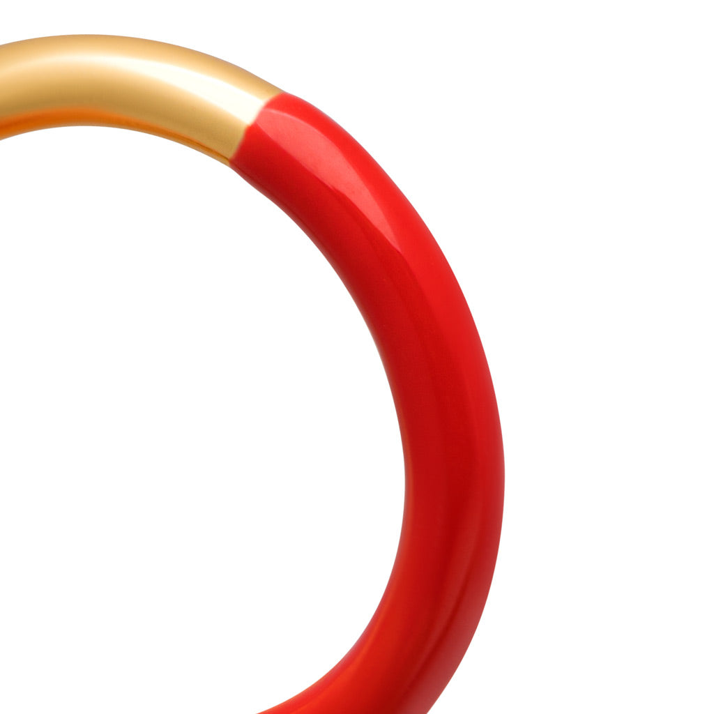 LULU COPENHAGEN DOUBLE COLOR Ring, gold/passion red