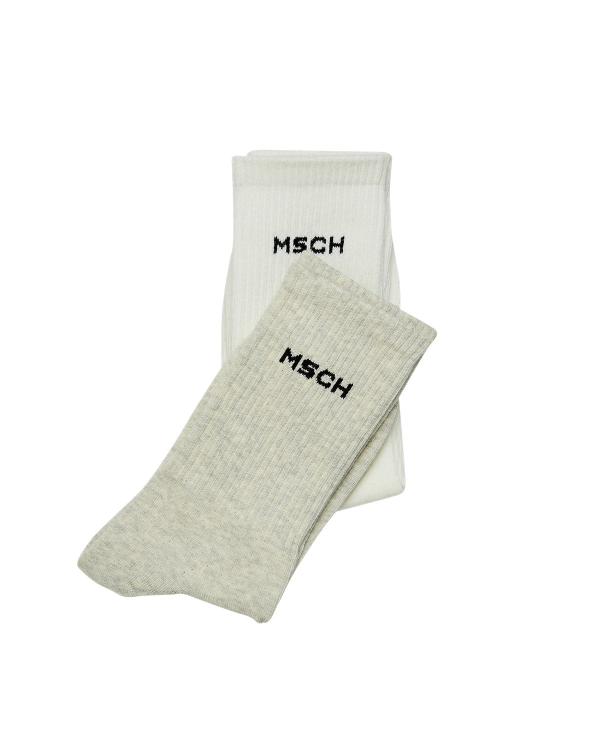 MSCH SOCKEN, weiß/ grau